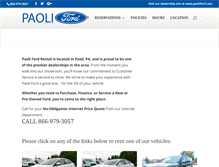 Tablet Screenshot of paolifordrentals.com